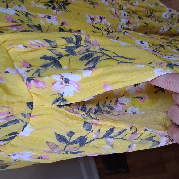 Floral Yellow Womens Maxi Dress - Picture 6 of 10